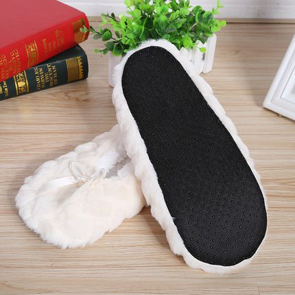 Fluffy Female Floor Slipper Women's Winter Faux Fur Plush Grip Soft Sole Cute Funny Indoor Home hairy Love Heart House Shoe Warm