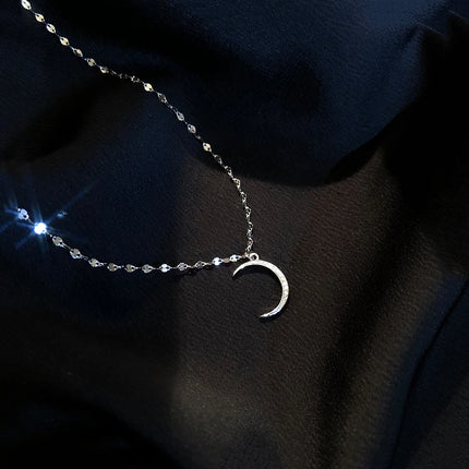 ANENJERY Silver Color Moon Cubic Zircon Anklet Bracelet Dainty Meniscus Anklet Jewelry For Women Summer Beach Gift Bracelet