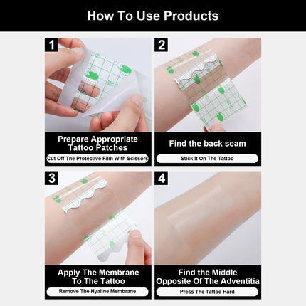 10M Tattoo Bandage Roll Transparent Tattoo Film Waterproof Protective Skin Wound Repair Film Tattoo Wrap Roll Tattoo Accessories