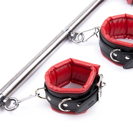 Adult Games BDSM Sex Bondage Set Sex Game Handcuffs Ankle Cuffs Erotic Restraints Kit Adult Toys Spreader Bar Sex Toys for Women