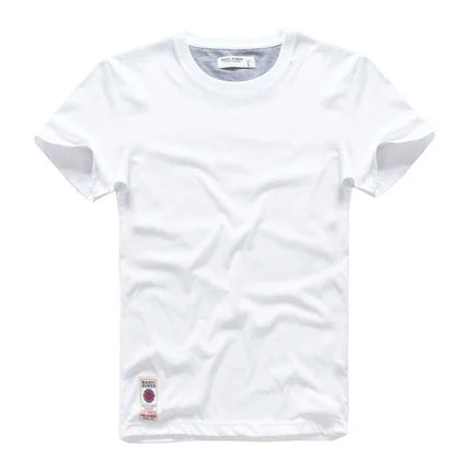 New Men Cotton Solid T-Shirt Mens Short Sleeve T-shirt Multi Pure Color Fancy Yarns T Shirt Color Wine White Blue