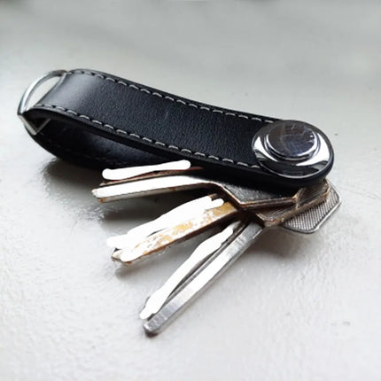 Car Key Pouch Bag Case Wallet Holder Chain Key Wallet Ring Organizer Smart Leather Keychain Collector Housekeeper EDC Pocket Key