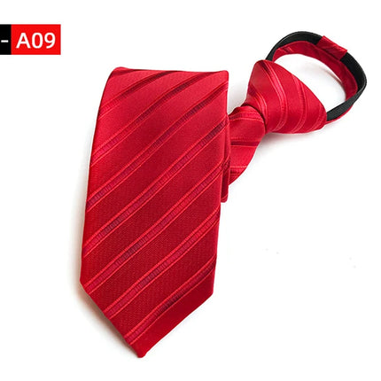 Men's Ties: Black Zipper Tie, Pre-tied Bow Tie, Women's Green Navy Blue Red Neckties, Classic 8cm Neckties for Men's Shirts, Zipper Cravat