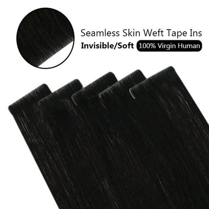 [12 Months] Ugeat Invisible Tape in Human Hair Extensions 10A Grade Seamless Skin Weft Injection Virgin Tape in Hair 2.5G/Pieces