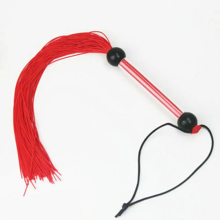 Candiway Ctystal Handle With Silicone Tassel Spanking Whip Fetish Fashion BDSM Bead Adult Slave Erotic Game Sex Toys For Couples