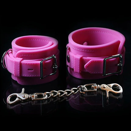 Silicone handcuffs sex game bondage restraints bdsm set adult sex toys for couples fetish hand cuffs sexy shop sextools