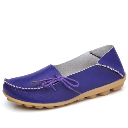 Women Flats Hot Sell Colourful Leather Women Loafers Ballet Pointed Toe Flats Ladies Shoes Loafers Plus Size 44 Zapatos De Mujer