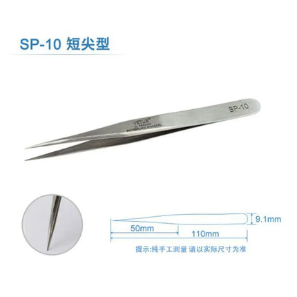 Stainless Steel Eyelashes Tweezers Anti-static High Precision VETUS Tweezers Professional Volumn Lash Extension Makeup Tool