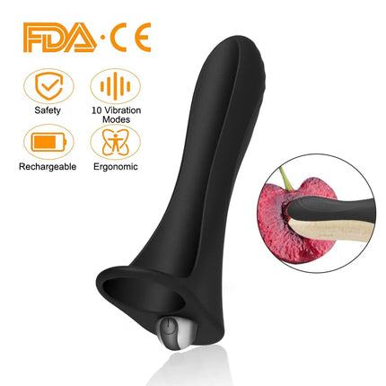 Double Penetration Realistic Dildo Silicone Vibrator Butt Plug Prostate Massager Adult Products For Couples - DILDO