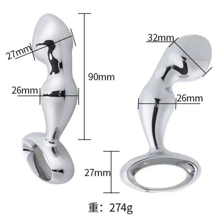 Stainless Steel Stick Pure Open Double Ended Plug G-spot Stimulator Massager Wand Sex Dildo Anal Butt Sex Toys For Women Men