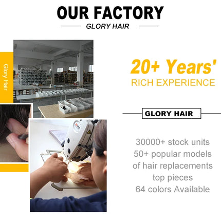Gloryhair-Natural and Realistic Hair Prosthesis Male Toupee Wig 130% Density Hair Pieces Indian Human Men's Capillary Prosthesis