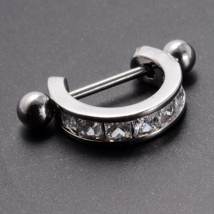 1pc Ear Tragus Cartilage Ring Stainless Steel Barbell With Cz Hoop Cartilage Cuff Piercing Helix Daith Rook Lobe Earrings