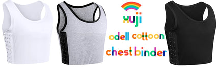 XUJI Women's Tomboy Trans Elastic Chest Binder Breathable Cotton Slim Fit Tank Top