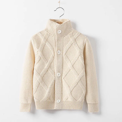 2-12T Toddler Kid Boy Clothes Gentleman Knitted Cardigan Sweater Winter Warm Top Long Sleeve Casual Knitwear Outfit