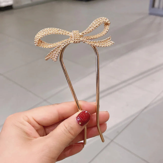New Metal U-shaped Hollow Butterfly Hairpin for Women Hair Sticks Forks Gold/Silver Color Alloy Headpieces for Women Girls Gifts