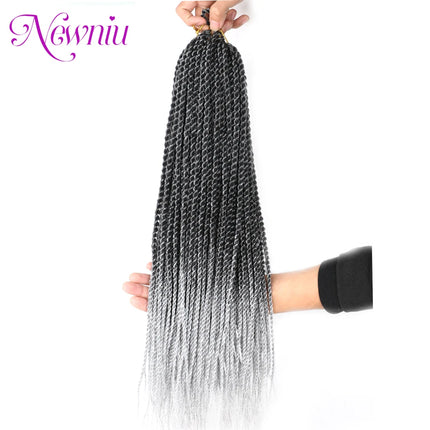 Synthetic Senegalese Twist Hair Extensions Crochet Hair Braids Senegalese Ombre Braiding Hair Crochet Braid Hair Box Braids Hair