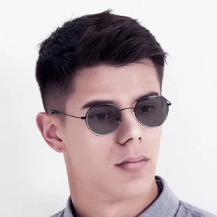 ZENOTTIC Fashion Metal Eyebrow Prescription Glasses for Men Square Photochromic Optical Eyeglasses Progressive Eyewear
