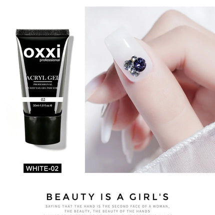 OXXI 30ml Acryl Gel Semi-permanent Poly Nail Gel Manicure Quick Easy Gel for Extension uv led Builder Varnish Acrylic Gellac New