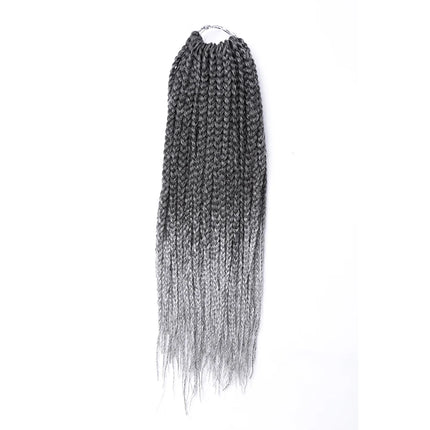 Box Braids Crochet Hair Ombre Synthetic Braiding Hair Extensions Crochet Braids Hair for African Braids Brown for Black Women