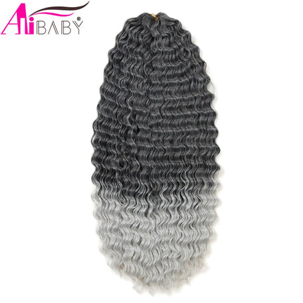 Deep Twist Crochet Hair Synthetic Soft Afro Curs Ombre Braiding Hair Extensions 60Stands  African Braided Hair For Women