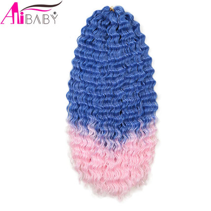 Deep Twist Crochet Hair Synthetic Soft Afro Curs Ombre Braiding Hair Extensions 60Stands  African Braided Hair For Women