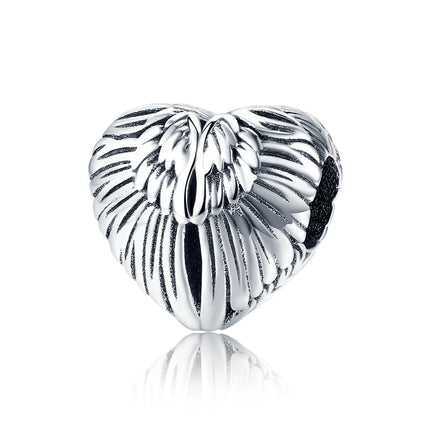 WOSTU Family Heart Charm High heels Mirror Makeup Pendant Bee Boy & Girl Charm Dreamcatcher Beads Jewelry Making Copper Zircon
