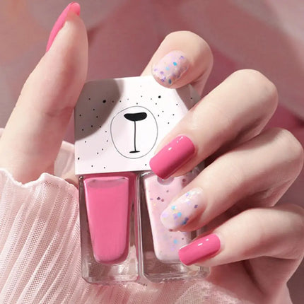 Manicure Water-based Bright Scrub Can Tear Gemini Nail Polish Two Bottles Set Twin Nail Polish Combination Glitter Nal Art Tools