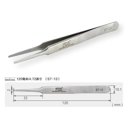 Stainless Steel Eyelashes Tweezers Anti-static High Precision VETUS Tweezers Professional Volumn Lash Extension Makeup Tool