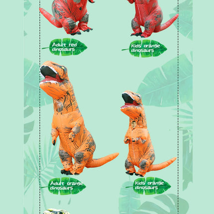 Adult Kids T-Rex Dinosaur Inflatable Costumes Purim Halloween Christmas Mascot Anime Party Cosplay Costume Dress Fancy Suits