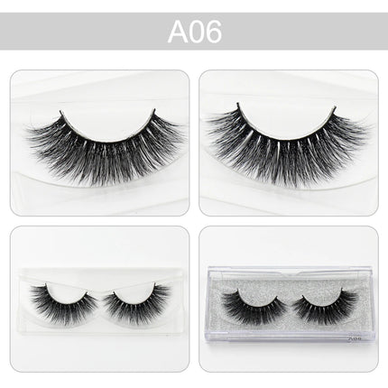 LEHUAMAO 3D Mink Eyelash Fluffy Cross Thick Natural Fake Eyelashes Lashes Dramatic Makeup Eye Lashes Handmade False Eyelash