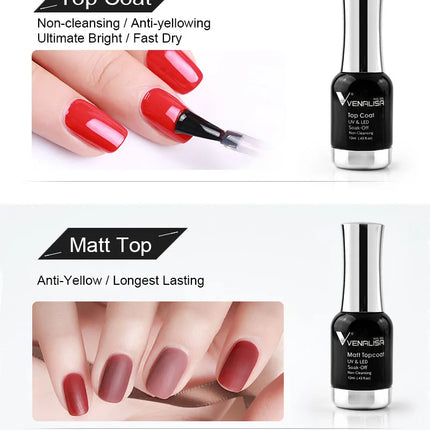 VENALISA Nail Gel Varnish TPO FREE Soak Off UV LED Organic Odorless Enamels Nail Art Colors 12ml 120Colors UV Gel Nail Polish
