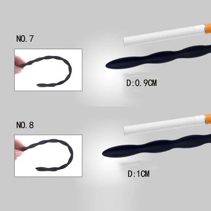 8 Sizes Safe Soft Silicone Urethral Penis Stimulant Dilator Urethral Rod Catheter Sex Toys Horse Eye Stick For Male BDSM Plug