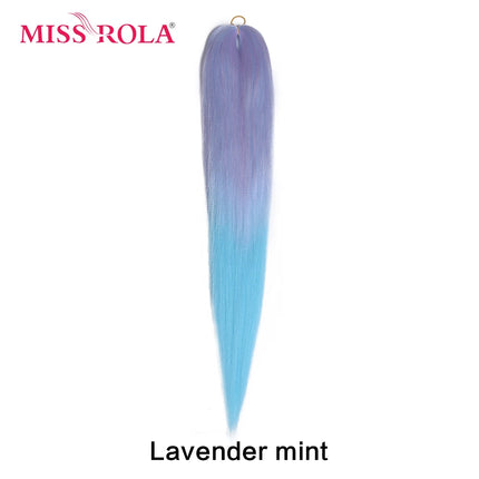 Miss Rola Synthetic 26 Inches 75g Kanekalon Hair Wholesale Bulk Braid Hair Extension Pre Stretched Pink Blonde Twist Jumbo Braid