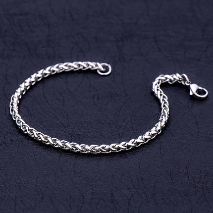 Width 4/5/6MM stainless steel keel chain bracelet fashion men's bracelet hip-hop rock jewelry party gift wholesale price