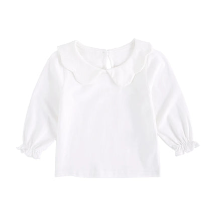 Sanlutoz Soft Cotton Baby Girls T-shirt Cute Infants Tops Clothing White Newborn Toddler Shirts Clothes Casual