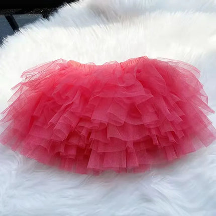 Fashion Baby Girls Tutu Fluffy Skirt Princess Ballet Dance Tutu Mesh Skirt Kids Cake Skirt Cute Girls Clothes