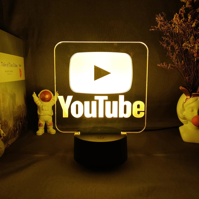 Cool 3D Illusion Lamp Perfect Live Streaming Room Decoration PC Desk Backlight Popular YouTubers Online Gamer Night Light Gift