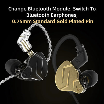 KZ ZSN Pro X Metal Wired Headset Hybrid Technology 1BA+1DD Ear Hook Monitor Headphones With Microphone Sport Earbuds Earphone