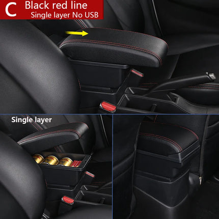 For Volkswagen POLO Armrest new For VW POLO Mk5 6R Vento Car Armrest box Interior Parts Storage Box Car Accessories 2012-2018USB