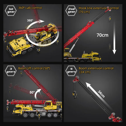 Cada City Remote Control Engineering Vehicle Truck Crane Building Blocks MOC RC Car Bricks DIY Toys For Children Gifts