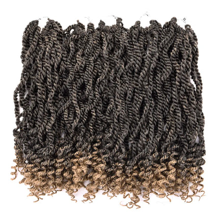DinDong Senegalse Twist Crochet Hair 20/Stands Synthetic Curly Braiding HairBraids Pre Looped Braid Hair Bulk