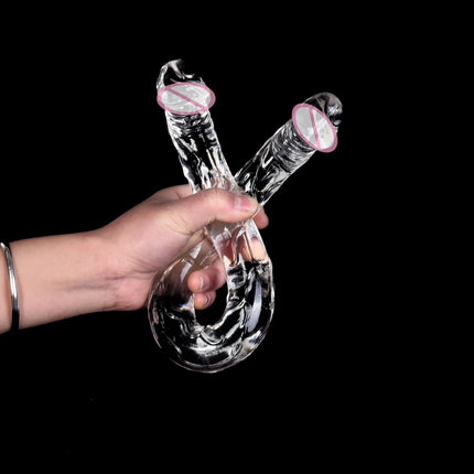 Double Head Dildo Long Jelly Realistic Dildo Double Ended Dildo Flexible Big Penis for Women Masturbator Sex Toys for Lesbian