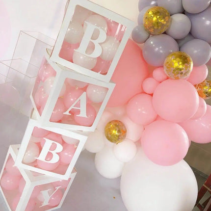 Letter Balloon Box First 1st Birthday Party Decorations Baby Shower One Year Old Birthday Box Decoration Wedding Party Supplies