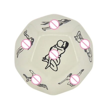 3pcs/set 12 sides Love Posture Sex Dice Fetish luminous dice Romance PositionAdult Games sex Toys Erotic Craps Pipe for Couples