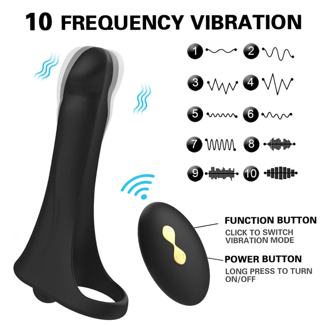 Double Penetration Vibrator Sex Toys For Couples Strapon Dildo Vibrator Strap On Penis Remote Control Penis Vagina Plug Anal Plug