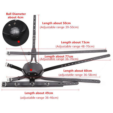 SM Leather Hood Mask BDSM Bondage Harness Gag Muzzle Mask With Ball Mouth Gag Fetish Erotic Slave Restraint Sex Toys For Couples