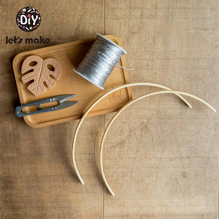Let's Make 1set Baby Bed Bell Toy Holder Wood Rattles Bracket Mobile Crib Newborn Bell Crib Toy For 0-12 Month Wooden DIY Crafts