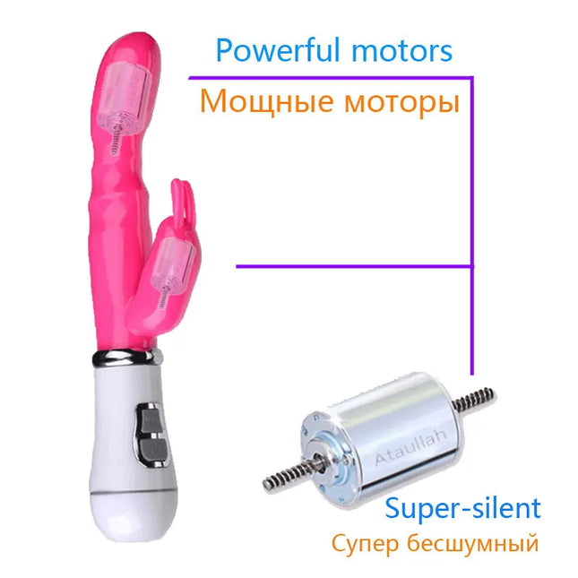 Rabbit Vibrators for Women Clitoral & Anal G-Spot Dual Vibration Waterproof Vagina Clitoris Massager Sex Toys for Women SP015