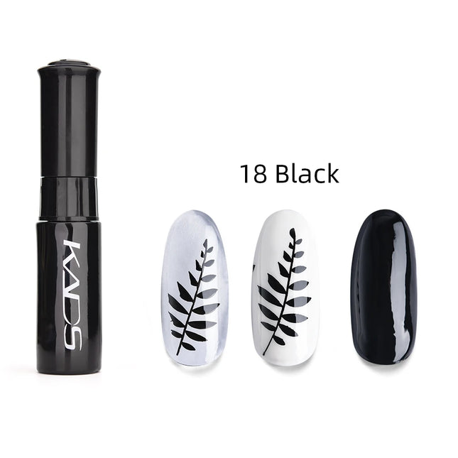 KADS Nail Art Stamping Polish 1 Bottle White Black Gold Stamping Nail Lacquer of Acrylic Paint Tool Beauty Decoration Vernish