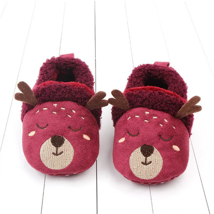 Super Keep Warm Infant Slippers Toddler Baby Shoes Baby Boy Girl Knit Crib Shoes Cute Cartoon Anti-slip Prewalker Baby Slippers